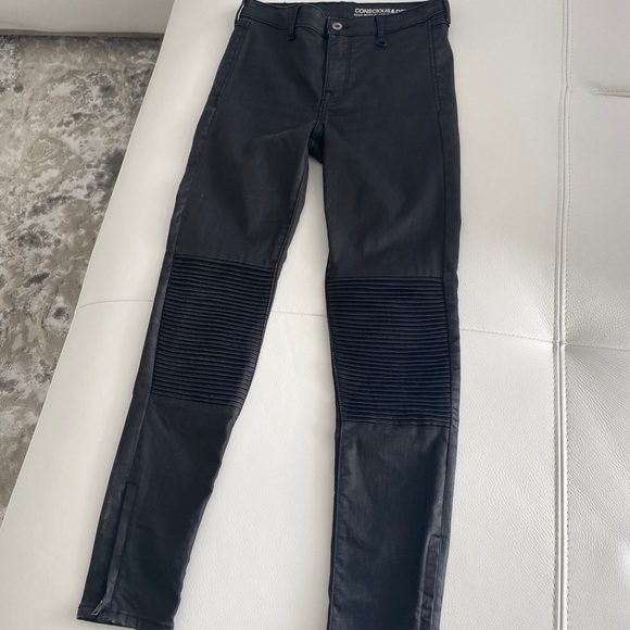 matte leather jeans